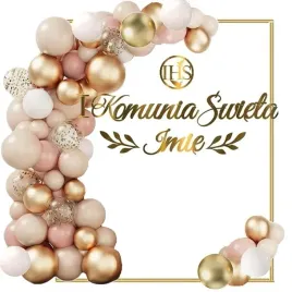 balony-komunia-luk-dziki-roz-dekoracje-baner-imie