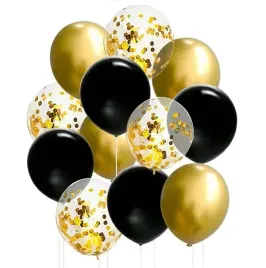 zestaw-balony-czarne-zlote-z-konfetti