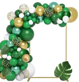 balony-mega-girlanda-luk-zielone-zlote-dzungla