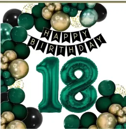 balony-dekoracje-na-urodziny-cyfra-18-lat-czarne-zlote-zielone