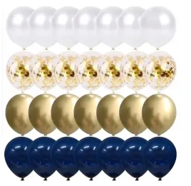 balony-granatowe-biale-zlote-z-konfetti-29szt