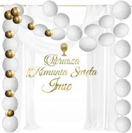balony-zlote-komunia-dekoracje-na-komunie-topper