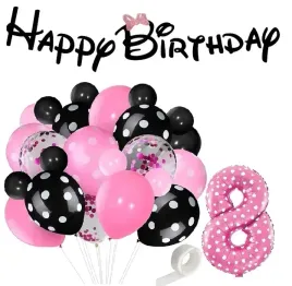 balony-zestaw-urodziny-8-lat-myszka-mini-minnie