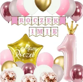 balony-dekoracje-na-roczek-1-urodziny-baner-imie