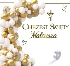 balony-na-chrzest-serce-biale-golab-imie-rose-gold