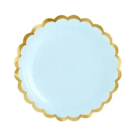 talerzyki-papierowe-niebieskie-zlote