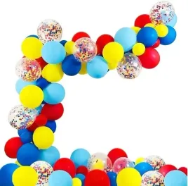 balony-niebieskie-czerwone-girlanda-z-tasma-luk