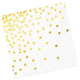 serwetki-biale-zlote-groszki