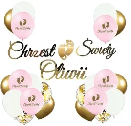 balony-stopki-na-chrzciny-baner-chrzest-imie-roz