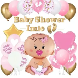 balony-zestaw-baby-shower-girl-narodziny-roczek