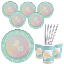 zestaw-kubeczki-talerzyki-unicorn-jednorozec