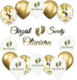 balony-stopki-na-chrzciny-baner-chrzest-imie