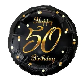 balon-50-lat-na-urodziny-czarny-zloty