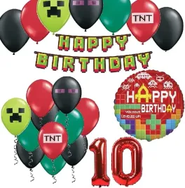 balony-zestaw-na-urodziny-10-lat-piksele-tnt-game