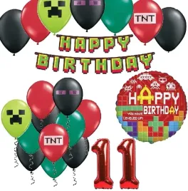 balony-zestaw-na-urodziny-11-lat-piksele-tnt-game