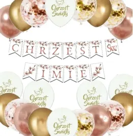 balony-na-chrzciny-baner-chrzest-rose-gold-imie