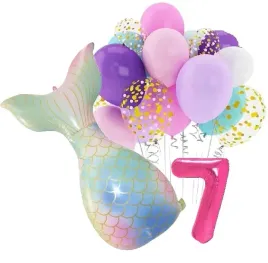 balony-zestaw-na-urodziny-7-lat-syrenka