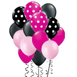 balony-zestaw-myszka-minnie-mini-czarne-rozowe