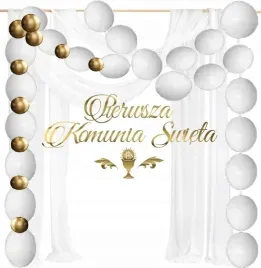 balony-zlote-komunia-dekoracje-na-komunie-topper