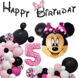 balony-zestaw-urodziny-5-lat-myszka-mini-minnie