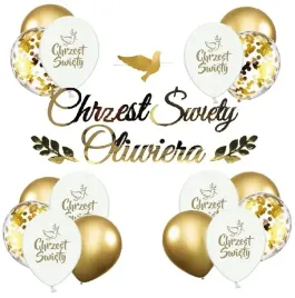 balony-zlote-na-chrzciny-dekoracje-chrzest-imie