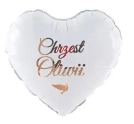 balon-na-chrzest-serce-biale-golab-imie-rose-gold