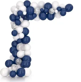 balony-granatowe-biale-konfetti-srebrne-z-tasma