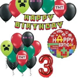 balony-zestaw-na-urodziny-3-latka-piksele-tnt-game