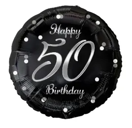 balon-50-lat-na-urodziny-czarny-srebrny