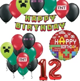 balony-zestaw-na-urodziny-12-lat-piksele-tnt-game
