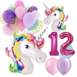 balony-zestaw-urodziny-12-lat-jednorozec-unicorn