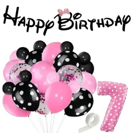 balony-zestaw-urodziny-7-lat-myszka-mini-minnie
