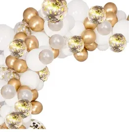 balony-biale-zlote-konfetti-girlanda-z-tasma-luk