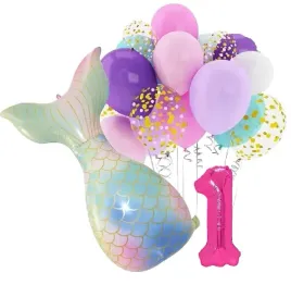 balony-zestaw-na-roczek-1-urodziny-syrenka