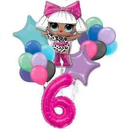 balony-zestaw-dekoracji-6-lat-urodziny-lol