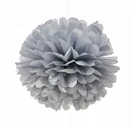 pompon-pompony-z-bibuly-kula-25-cm-szary