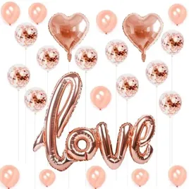 balony-rose-gold-panienski-napis-love-z-konfetti