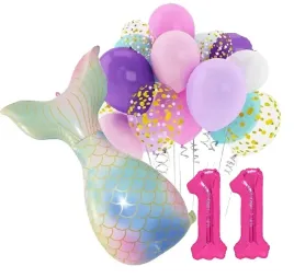 balony-zestaw-na-urodziny-11-lat-syrenka