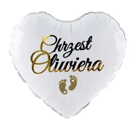 balon-na-chrzest-serce-biale-stopki-imie