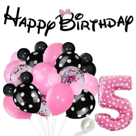 balony-zestaw-urodziny-5-lat-myszka-mini-minnie