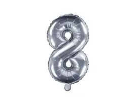balon-35cm-cyfra-8-srebrna-cyfry-litery-napis