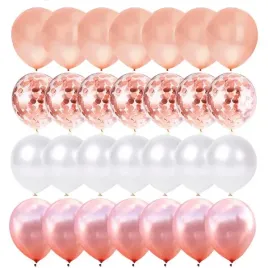 balony-biale-rose-gold-rozowe-zloto-konfetti-29szt
