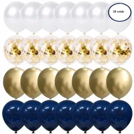 balony-granatowe-biale-zlote-z-konfetti-29szt