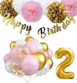 balony-zestaw-dekoracji-2-latka-urodziny-rose