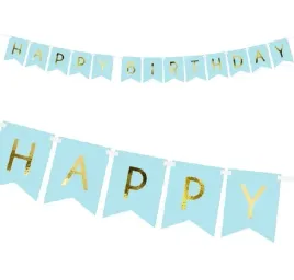 baner-roczek-happy-birthday-niebieski-korony-baby