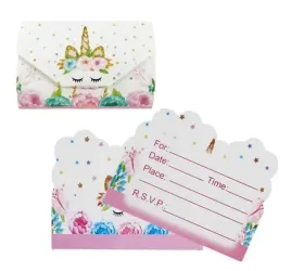 zaproszenie-z-koperta-teczowy-jednorozec-6-szt