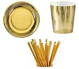 zestaw-party-zloty-talerzyk-kubek-slomki