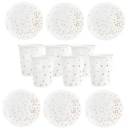 zestaw-talerzyki-kubeczki-biale-groszki-rose-gold