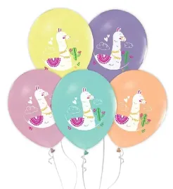 balony-na-party-urodzinowe-lama-pastelowe-5szt