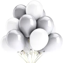 balony-srebrne-biale-chrzest-roczek-50-szt-slub